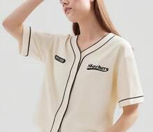 Skechers 舒适宽松针织棒球开衫 - 白色 - 查看 6