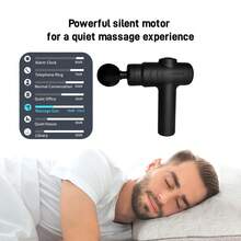 1pc Deep Tissue Massage Gun, Portable Massage Tool With 8 Replacement Massage Heads, Body & Back Massager, Vibration Muscle Massager With LCD Display