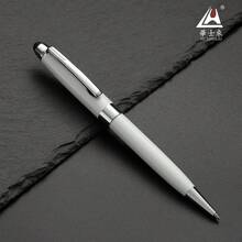 Caneta esferográfica giratória com tela sensível ao toque em metal, ideal para brindes promocionais, caneta esferográfica preta com tinta gel capacitiva em silicone. - Multicolorido - Ver 15