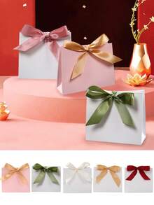 10 件婚礼回礼盒纸质迷你礼品袋、婚礼伴奏盒、婚礼派对蝴蝶结回礼、带蝴蝶结丝带的婚礼袋、婚礼派对装饰蝴蝶结小纸袋、婚礼糖果盒、生日礼盒、新娘送礼会回礼、婚礼宾客礼物、母亲节礼盒、派对通用礼盒回礼袋、购物袋、生日装饰派对礼品袋 - 彩色 - 查看 1