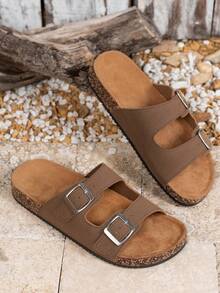 Men's Spring To Summer Comfortable Retro Open Toe Sandals - Adjustable Straps, Casual Walking Shoes - Suitable For Indoor And Outdoor Use - Brown - View 6