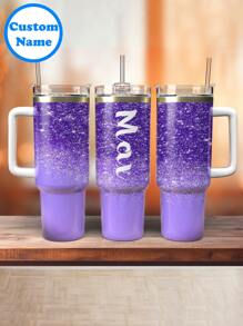 Customize This 40oz Stainless Steel Tumbler Sports Water Bottle With Any Custom Text, Name/Initials To Make A Perfect Gift! Perfect For A Bachelorette Party, Birthday Party, Or Any Event.