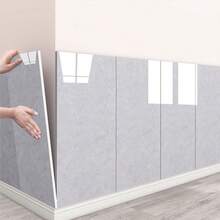 10/20/50pcs Marble Effect Self-Adhesive Wall Tiles, Vinyl Foam Wall Stickers, Waterproof And Moisture-Proof, Easy To Clean And Cut, For Bathroom, Living Room, Kitchen, Bedroom Renovation - Multicolor - View 5