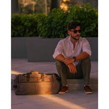 65L Expandable Canvas Duffle Bag Travel Overnight Holdall Weekend Bag With Shoes Compartment Large Carry On Bag Tote Gym Bag For Men Women