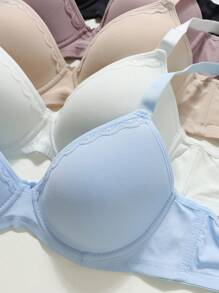 5PCS/Set Women's Seamless Lace Push Up Lingerie Bras