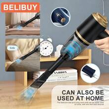 Una aspiradora portátil con dispositivo inalámbrico, pantalla de energía digital y formación reducida de polvo. Está equipado con un motor eléctrico de alto rendimiento (50.000 rpm), un fuerte poder de succión (5 kPa) y un sistema de batería dual laminable (2.000 mAh). Además, ofrece una amplia gama de accesorios, lo que lo hace ideal para usar en la eliminación de partículas de suciedad, pelos de mascotas y para la limpieza de suelas y superficies del suelo. - Negro - Ver 4