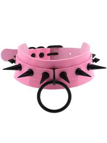 1 chiếc vòng cổ choker đính đinh tán màu đen gợi cảm, vòng cổ bằng da PU có thể điều chỉnh, quà tặng cho phụ nữ vào ngày lễ tình nhân, giáng sinh, trang phục hàng ngày, tiệc tùng - Nhiều màu - Xem 6