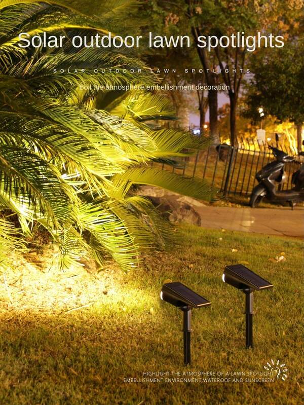 1pc/4PCS Bright Solar Spot Lights, 3 Luminance Solar Motion Sensor Outdoor Lights, Wireless Waterproof Solar Lights Outdoor, Daylight Wall Lights 7 LED Garden Landscape Spotlights For Yard, Pathway, Driveway, Walkway, Wall