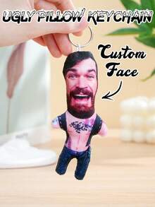 1 szt. spersonalizowany, zabawny brelok do kluczy z brzydkim motywem, spersonalizowany brelok do kluczy z motywem twarzy, wyjątkowy prezent dla przyjaciół i rodziny, spersonalizowany brelok do kluczy z motywem zdjęcia, zabawna seria, idealny na urodziny, walentynki, rocznice, ozdobny, wykwintny, stylowy, uroczy, kolorowy, uroczy, zabawny, spersonalizowany, spersonalizowany, niepowtarzalny, idealny prezent dla niej, idealny prezent dla niego, na rocznice, urodziny, przytulna, jesienna dekoracja, nadająca się do prania w pralce, druk cyfrowy