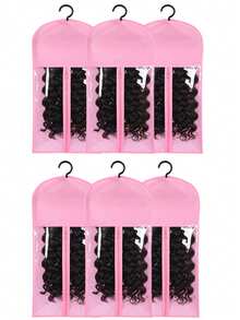 Hair Extension Holder Wig Storage For Multiple Wigs Holder Wig Bags Storage With Hanger Hair Extension Storage Wig Hanger For Multiple Wigs Hair Extensions, Wigs & Accessories - Black - View 13