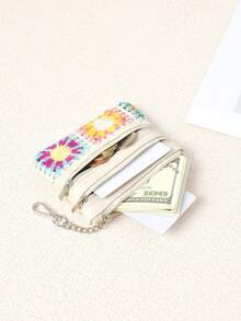 Small Coin Purse Leather Wallet For Woman Zipper Coin Pocket Small Ladies Purse With 3 Compartments & Keychain And RFID Blocking Protection Small & Lightweight Easy To Carry For Women Wallet Mini Wallet Purse Wallet Coin Wallet - Multicolor - View 7