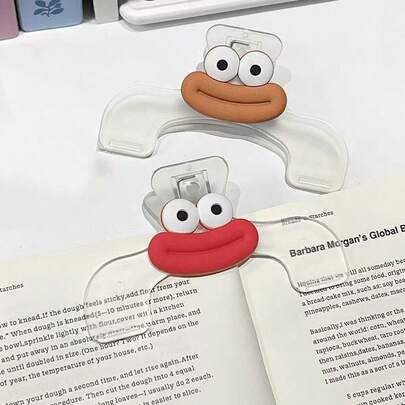 2pcs/1pc Page Flip Clips, Notebook/Book Page Clips, Large Stationery Clips, Suitable For Reading, Diary, Christmas Creative Bookshelf Practical Note Clip Fixed Handbook Clip Student Clip Music Clip