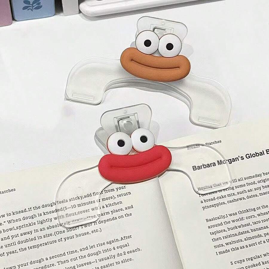 2pcs/1pc Page Flip Clips, Notebook/Book Page Clips, Large Stationery Clips, Suitable For Reading, Diary, Christmas Creative Bookshelf Practical Note Clip Fixed Handbook Clip Student Clip Music Clip