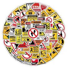 100pcs Warning Warning Signs Stickers - Warning Signs DIY Stickers For Decorating Rooms, Tabletops, And Suitcases Room Decor Home Decor Wall Decor Bathroom Decor Bedroom Decor Room Decoration Stuff Living Room Decor House Decor Home Decor Living Room Wall Art Wall Paper Personalised Stickers - Multicolor - View 8