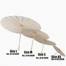 1 件遮阳伞纸伞用于装饰，大号白色纸伞，鸡尾酒会装饰，DIY 绘画伞用于婚礼新娘送礼会派对装饰，艺术和手工艺项目，植物遮阳伞，摄影道具 - 彩色 - 查看 9