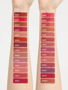 INTO YOU 哑光唇釉，超持久液体唇膏，防水，持久显色，轻盈唇釉质地，唇颊两用，春夏柔和红色唇膏 (EM05) - EM05 - 查看 12