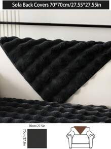 1pc All Season Thickened Sofa Cushion Cover, Non-Slip Sofa Slipcover, Dust-Proof And Dirt-Resistant, Machine Washable, Non-Shedding And Fade-Resistant, Plush Black Home Decor Pet-Friendly Protective Cover, Suitable For Bedroom, Office, Living Room, L-Shaped Sofa And 1/2/3/4 Seat Sofa
