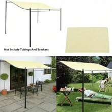 Waterproof Garden Courtyard Sunshade Canopy Replacement Cloth Sunshade Cloth Tent Ceiling Cover Cloth Canopy Beige Sunshade Sail Canopy Roof Replacement Cover Outdoor Waterproof Garden Porch Sunshade Sail - Mustard Yellow - View 2