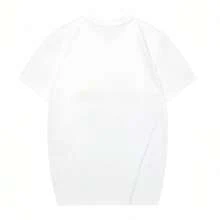 Skechers Paar Kurzarm T-Shirts, neue sommerliche atmungsaktive weiße Baumwoll Strick Sport Shirts