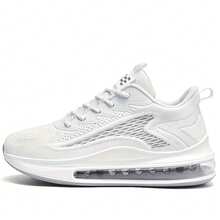 Men's Supportive Sneakers - Air Cushion Technology For Comfort - White - View 3