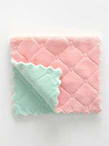 Set de 4 u 8 paños de mano para bebé, paños de limpieza absorbentes para cocina, paños de felpa de coral, paños de uso doble seco y húmedo, adecuados para diversos entornos domésticos (color aleatorio)