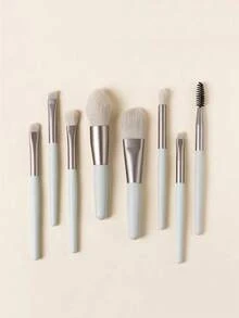 8支迷你柔雾化妆刷套装，便携式眼影腮红刷全套化妆刷，化妆刷套装，化妆刷组合，化妆刷套装，完整化妆套装，化妆刷套装，完整化妆套装，化妆刷套装，化妆刷套装，化妆礼盒套装