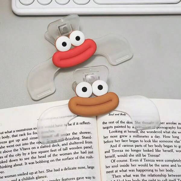 2pcs Binder Clip, Practical Note Clip, Student Book Clip, Diary Clip, Anti-Book Flip Clip, Creative Stationery Back To School,Back To School,School Supplies