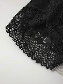 DORSU 3pcs Women's Lace Trim Shorts, Thin Breathable Anti-Chafing Undershorts For Layering - Black - View 7