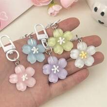 Bộ 5 móc khóa hình hoa anh đào màu thạch mới, phụ kiện túi xách dễ thương đa năng, dành cho các cặp đôi và bạn thân, phụ kiện học sinh, mặt dây chuyền hoạt hình, phụ kiện xe hơi, phong cách học đường, quà tặng Giáng sinh Y2K, phụ kiện túi xách, dây đeo có ngăn đựng thẻ ID, phụ kiện xe hơi, quà tặng giáo viên, chị gái, mẹ, bố, tốt nghiệp và giáo viên. - Nhiều màu - Xem 5
