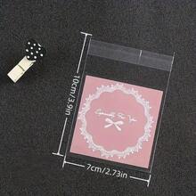 100/200个粉色/蓝色蝴蝶结印花礼品包装袋，适用于迎婴派对、婚礼、周年纪念、毕业典礼、生日派对礼物