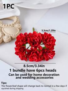 1PC/5PCS Artificial Flowers Mini Artificial Carnation ROSES Fake Plants For Spring Autumn Decorations Valentine's Day Bride Bouquet Wedding Vase For Home Dining Room Bedroom Decorations, Mother's Day, Father's Day,Festival Birthday Party Accessories, Outdoor Garden Decorations