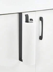 2 piezas Estantería para almacenamiento de pañuelos de cocina de hierro sin necesidad de perforar, estantería colgante para el hogar
