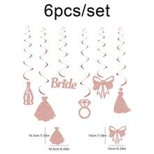 Bridal Shower Banner "BRIDE TO BE" Wedding Bachelorette Party Decorations Spiral Hanging Decor - Rose Gold - View 3