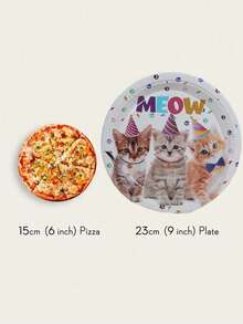 68 件套，一次性餐具，三只猫主题一次性纸杯，7 英寸纸杯，9 英寸纸杯，纸巾，纸杯，盘子，派对托盘，材料，适用于生日派对、下午茶、婚礼、新娘送礼会、招待会、派对、野餐、宠物生日、露营、烧烤和其他节日装饰。 - 彩色 - 查看 6