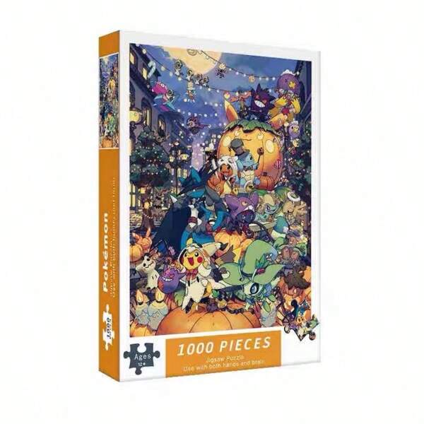 pokemon 1000-teiliges Pokémon Pikachu Puzzle - Hochwertige Anime Puzzle für Erwachsene, perfekt für Stressabbau, Entspannung und herausfordernde Unterhaltung, großartig für Fans und Sammler