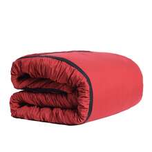 7 Pieces Comforter Set, Luxury Ruched Design Bed In A Bag For Bedroom, 1 Comforter, 2 Pillowcases, 3 Decor Pillows, 1 Bedskirt - 酒紅色 - 查看 7
