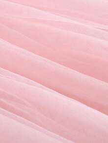 1pc Young Girl Lovely Elegant Princess Sweet Academy Ballet Style Breathable Lightweight Tulle Strap Tutu Dress, Suitable For Party, Birthday, Celebration, Holiday, Performance, Banquet, All Seasons - Pink - View 10