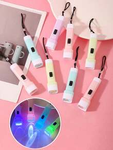 25个 - 3.5英寸迷你高亮LED手电筒，LED照明礼品，实用照明钥匙扣吊坠，LED，派对礼物，家居礼物，课堂奖励，婴儿派对礼物，皮纳塔填充物 - （4种随机颜色）不可充电，电池供电！