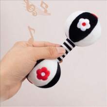 Black & White Infant Soft Rattle Toys, High Contrast Black And White Plush Mute Rattle Sarpint Shaker, Newborn Gift Suitable For 0-3-6 Month Baby