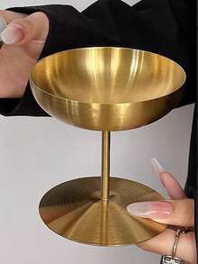 1 件不锈钢甜品碗冰淇淋杯，高脚创意 304 不锈钢冰淇淋杯，美食摄影道具 - 彩色 - 查看 11