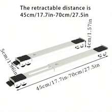 2pcs Heavy Duty 24-Wheel Adjustable Length Mobile Stand, Suitable For Household Appliances Like Refrigerator, Washing Machine, Dryer, Furniture, Convenient Mobility Base, No Battery Required!