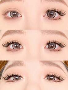 72pcs Winged Fox Style Curly Down Lashes, Cartoon Pop Idol Graphic, Flared Knot-Free 3-Step Natural Lashes For Beginners - B - View 11