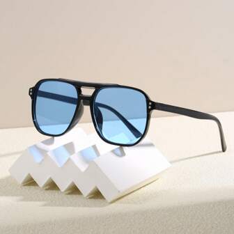 1/2/3/4/7/8 Pcs Retro Solid Color Driving Travel Beach Fashion Glasses, Suitable For Daily Wear And Outdoor Activities, Summer Back To School Fashionable Preppy School Look
