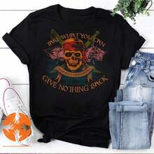 Pirates The Caribbean Take What You Can Give Nothing Back Vintage T-Shirt, Pirates The Caribbean Shirt, Pirates Shirt, Jack Sparrow Shirt - Black - View 1