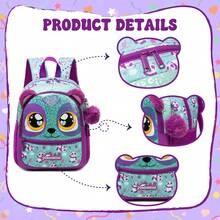 Mochila Mini de 13 Polegadas com Animais Fofos, Mochila de Jardim de Infância para Meninas, Mochila para Viagem e Piquenique, o Melhor Presente para Meninas - Mochila escolar de 13 polegadas - Ver 6