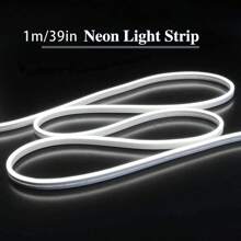 1pc Touch Sensor LED Dimmable Light Strip, Waterproof Flexible LED Neon Light, 5V USB White Lighting Lamp, For Room Decor, Bedroom, Living Room, Kitchen, Bar,