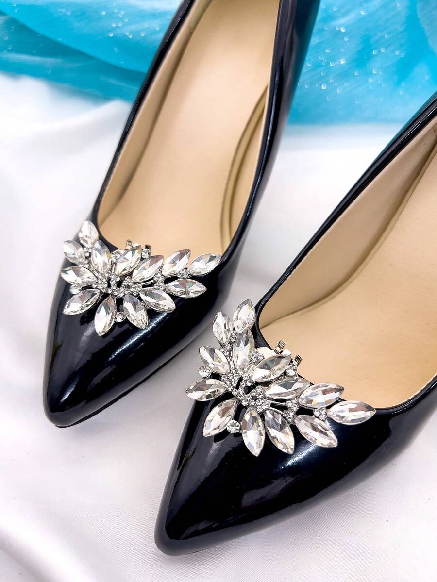 2 Pcs Multi-Season Creative Street Fashion DIY Detachable Shoe Accessories & Decorations - Gold - View 1