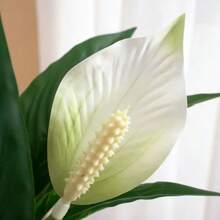 42cm Tropical Monstera Artificial Plants Fake Anthurium Tree Branch Plastic Leaves Real Touch Desktop Palm Tree For Home Decor