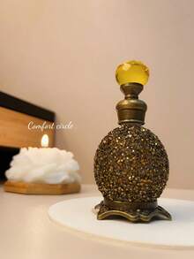 Cirelle 1 个 15ml 精油香水瓶，高端香薰瓶，水晶瓶，小型可再填充香薰瓶，带玻璃滴管的假日旅行精油分配瓶，复古迪拜风格瓶，母亲节礼物，女性礼物，情人节礼物，旅行，情人节，适用于客厅，卧室，美容院装饰（无香水，仅空瓶）