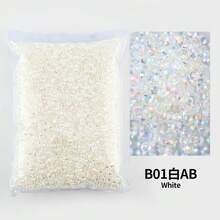 Bán buôn số lượng lớn nhựa Rhinestone thạch màu AB trong suốt AB 2mm, 3mm, 4mm, 5mm, 6mm mặt phẳng nghệ thuật móng tay trang trí quần áo - Nhiều màu - Xem 18